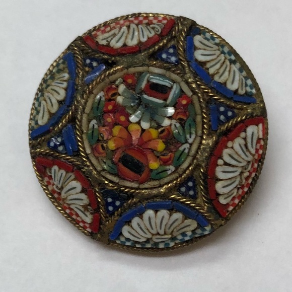 Exquisite Italian Mosaic Pin